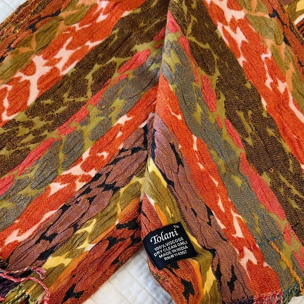 Tolani NWOT Colorful Striped Scarf